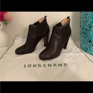 LONGCHAMP Chelsea Booties SZ8 Made in Italy